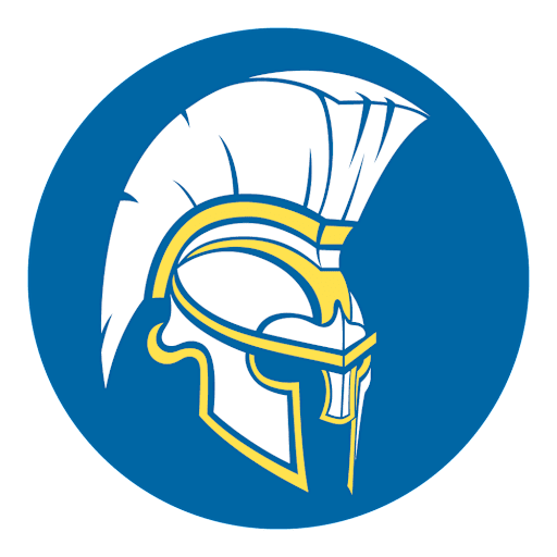 Wedgwood Middle School Spartan helmet mascot.